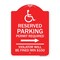 Signmission Modern Isa Connecticut Reserved Parking Permit Required Violators Fin Alum, 18" x 24", RW-1824-23872 A-DES-RW-1824-23872 - alternate 1